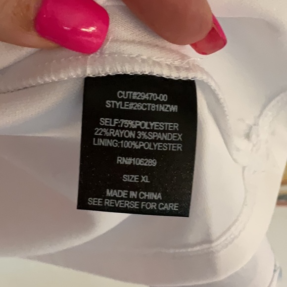 Trixxi Floral Mini Dress, Size XL, White/Blue, NWOT - Picture 7 of 8